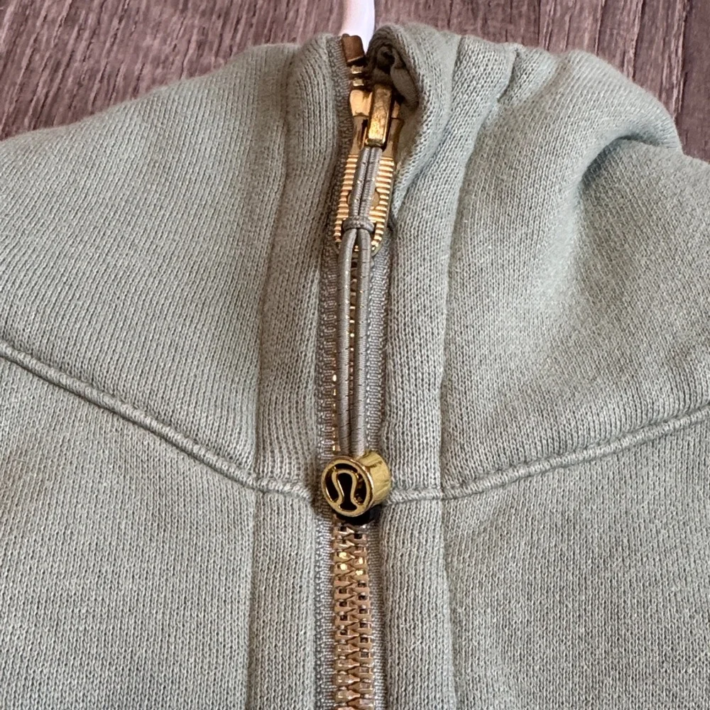 lululemon Scuba full zip up hoodie palm court/gold - Picture 4 of 7